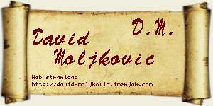 David Moljković vizit kartica